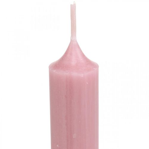 Product Rustic Candles Taper Candles Solid Colored Pink 350/28mm 4 Pcs