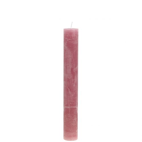 Floristik24 Candles solid old pink 34mm x 240mm 4pcs