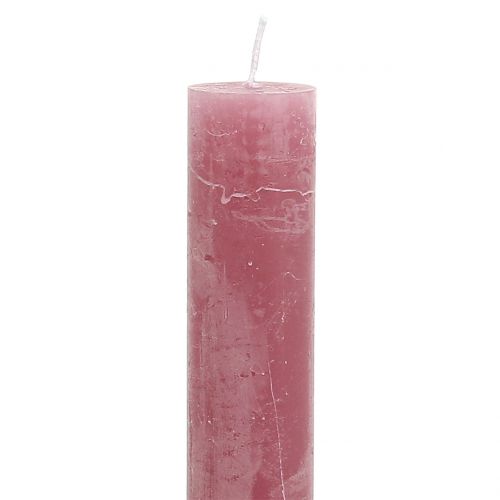 Floristik24 Taper Candles Solid Colored Old Pink 34mm x 300mm 4 Pcs