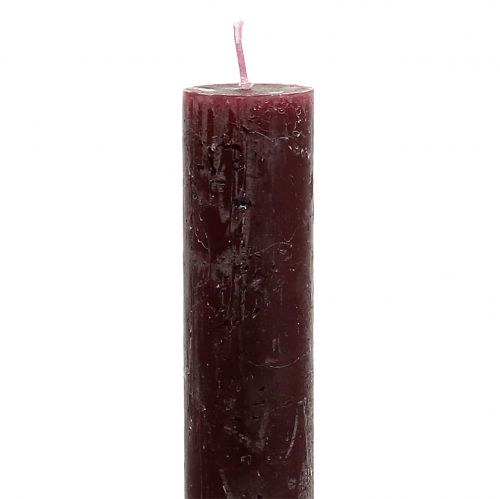 Floristik24 Taper Candles Solid Colored Burgundy 34mm x 240mm 4pcs