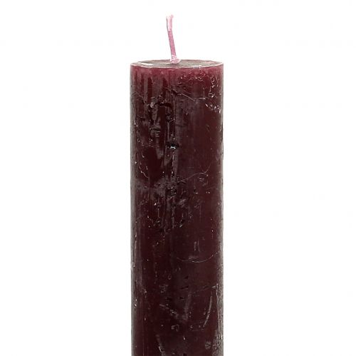 Product Candles solid burgundy 34mm x 240mm 4pcs