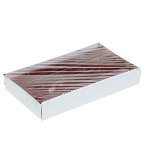 Floristik24 Candles solid colored dark red 34mm x 300mm 4pcs
