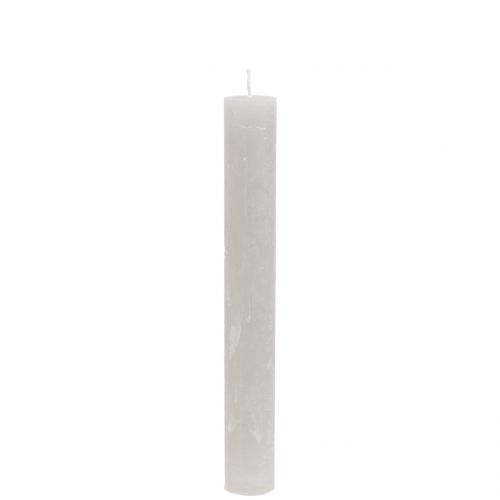 Product Taper Candles Solid Colored Gray 34mm x 240mm 4 Pcs