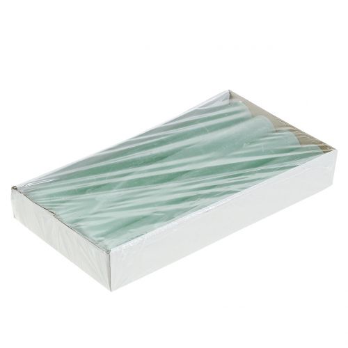 Product Taper candles dyed light green 34mm x 300mm 4pcs