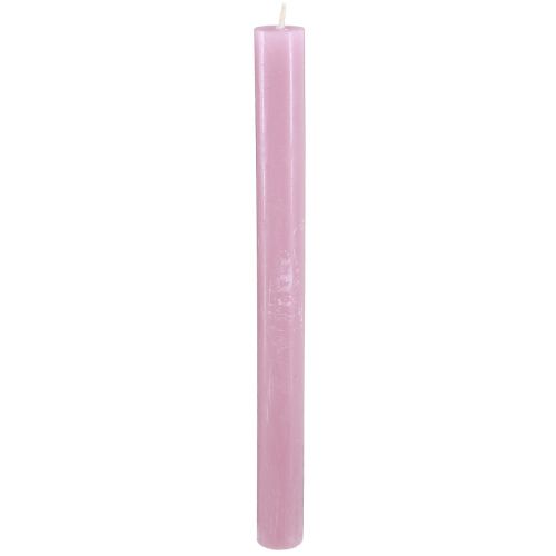 Taper candles colored candles old pink 21×240mm 12 pcs