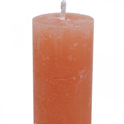 Product Taper candles colored Orange Peach 34×240mm 4pcs