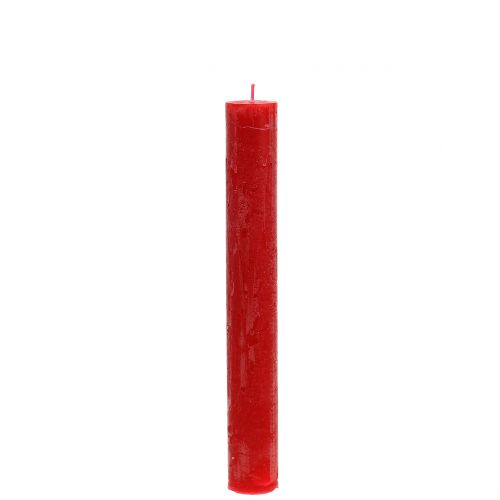 Floristik24 Taper candles colored red 34mm x 240mm 4 pcs
