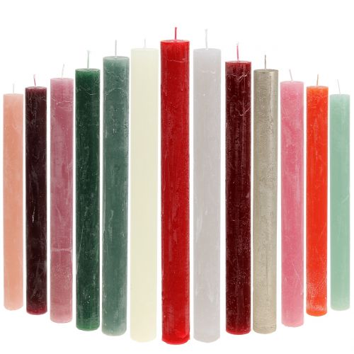 Floristik24 Candles solid colored 34mm x 300mm 4pcs