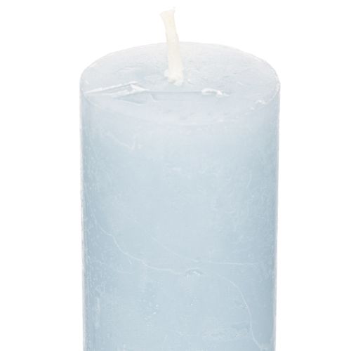 Set of 4 Blue Wax Taper Candles 34x240mm for Indoor Decoration | Floristik24.co.uk