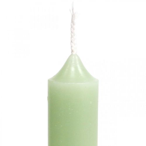 Product Candles short green candles mint Ø22/110mm 6pcs