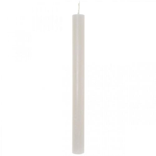 Product Taper candles solid-colored light gray 21×240mm 12pcs