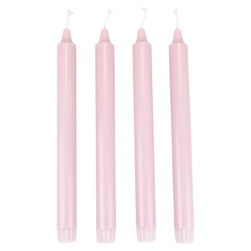 Product PURE Taper Candles Antique Pink Wenzel Candles Pink 250/23mm 4 Pcs
