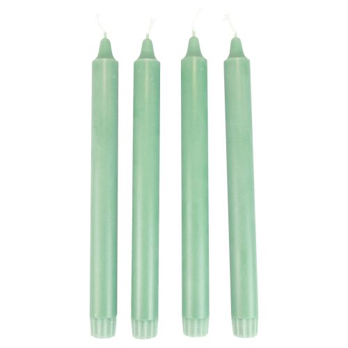 PURE Taper Candles Green Emerald Wenzel Candles 250/23mm 4pcs