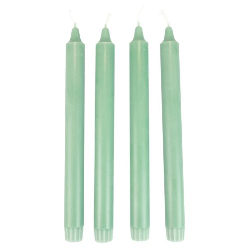 Product PURE Taper Candles Green Emerald Wenzel Candles 250/23mm 4pcs