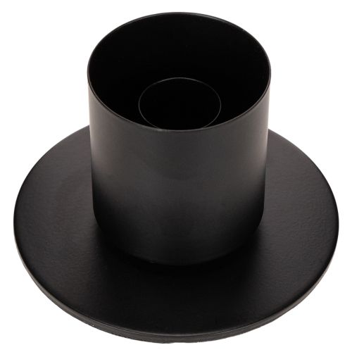 Candle Holder with Glass Cylinder 31cm Black and Clear | Floristik24.co.uk