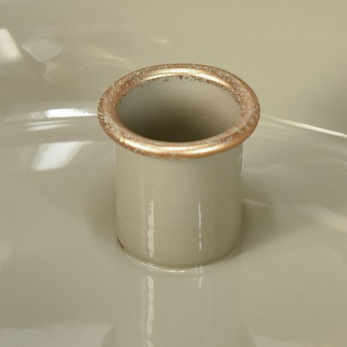 Product Candle holder 4 candles bowl metal grey gold 22.5cm
