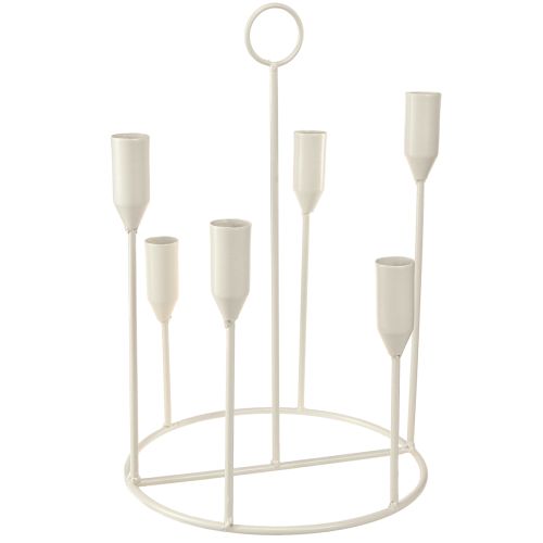 Taper candle holder 6 candles candle holder grey Ø20cm H31cm