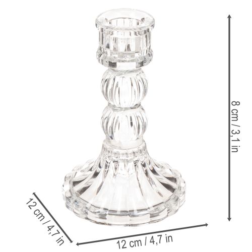 ProductName  
Transparent Glass Candle Holder 12cm Set of 2 for Table Decoration  

ProductDescription  
<h2>Transparent Glass Candle Holders for Stylish Home Decoration</h2>  

<p>Enhance your home with this set of two transparent glass candle holders, p | Floristik24.co.uk
