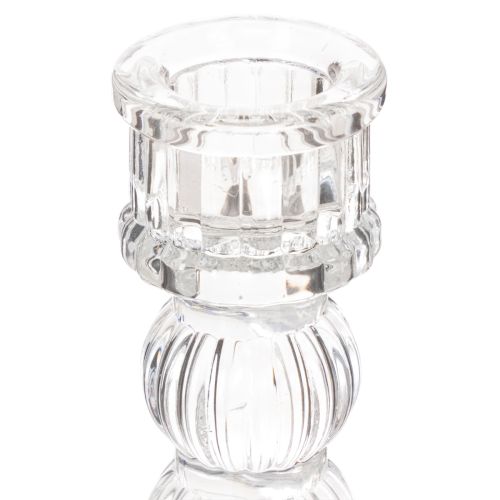 ProductName  
Transparent Glass Candle Holder 12cm Set of 2 for Table Decoration  

ProductDescription  
<h2>Transparent Glass Candle Holders for Stylish Home Decoration</h2>  

<p>Enhance your home with this set of two transparent glass candle holders, p | Floristik24.co.uk