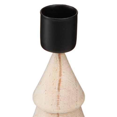Product Stick candle holder wooden decoration Christmas tree natural H16cm 2 pcs