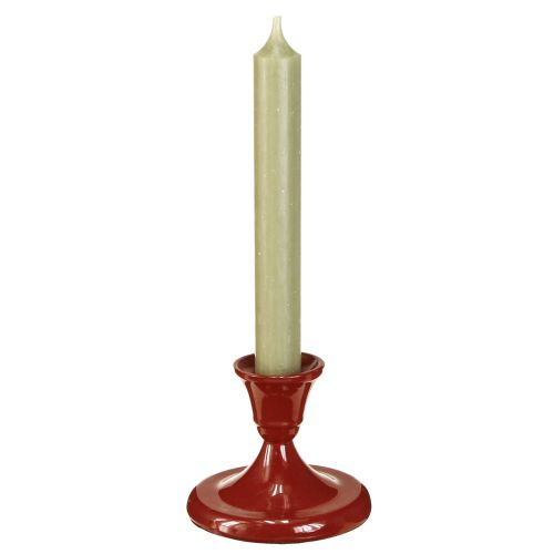 Product Metal candle holder red Ø8.5cm H7cm