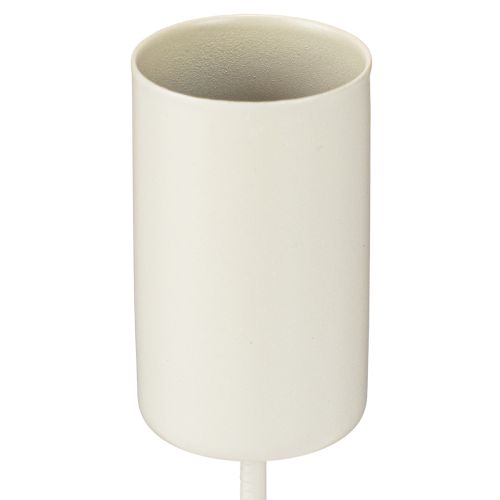 Floristik24 Metal candle holder on stick, beige, H11cm, 4 pieces