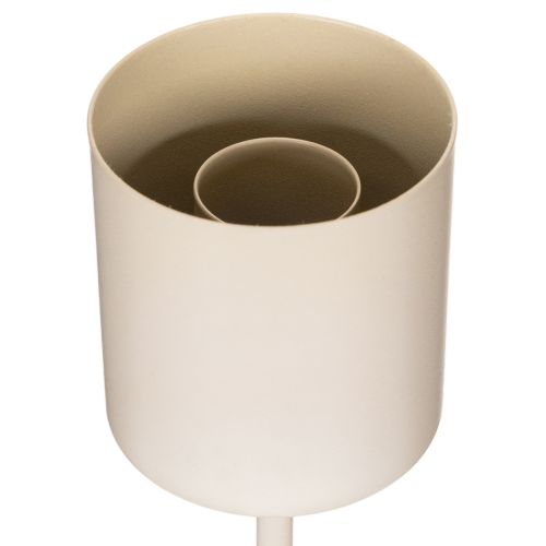 Modern Taupe Taper Candle Holder with Glass Cylinder, 45cm | Floristik24.co.uk