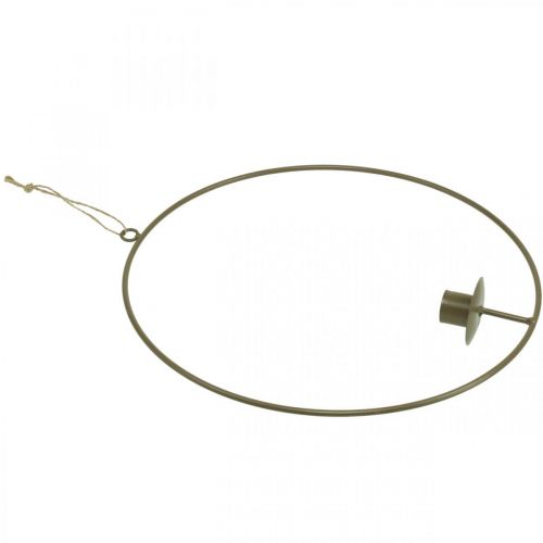Product Decorative ring for hanging Candle Holder Loop Brown Ø30cm