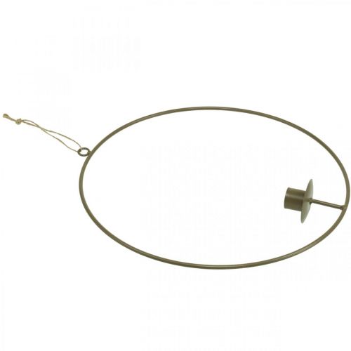 Floristik24 Decorative ring for hanging Candle Holder Loop Brown Ø30cm