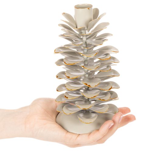 **Ceramic Pine Cone Candle Holder for Taper Candles 17cm**

```html
<h2>Ceramic Pine Cone Candle Holder for Taper Candles</h2>

<p>
This ceramic candle holder is designed in the shape of a pine cone, adding a winter-themed charm to your home décor. Finish | Floristik24.co.uk
