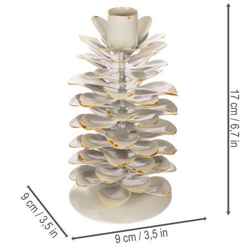 **Ceramic Pine Cone Candle Holder for Taper Candles 17cm**

```html
<h2>Ceramic Pine Cone Candle Holder for Taper Candles</h2>

<p>
This ceramic candle holder is designed in the shape of a pine cone, adding a winter-themed charm to your home décor. Finish | Floristik24.co.uk