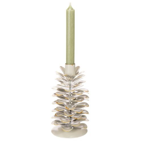 **Ceramic Pine Cone Candle Holder for Taper Candles 17cm**

```html
<h2>Ceramic Pine Cone Candle Holder for Taper Candles</h2>

<p>
This ceramic candle holder is designed in the shape of a pine cone, adding a winter-themed charm to your home décor. Finish | Floristik24.co.uk