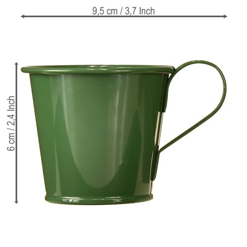 Product Taper candle holder cup candle holder dark green H6cm 6pcs