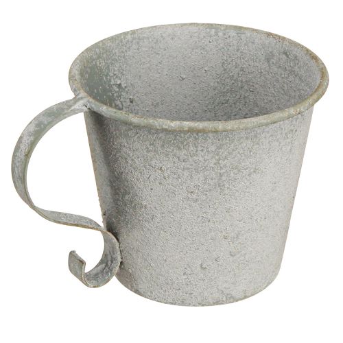 Product Candle holder vintage cup candle holder metal grey Ø9.5cm H8cm 3pcs