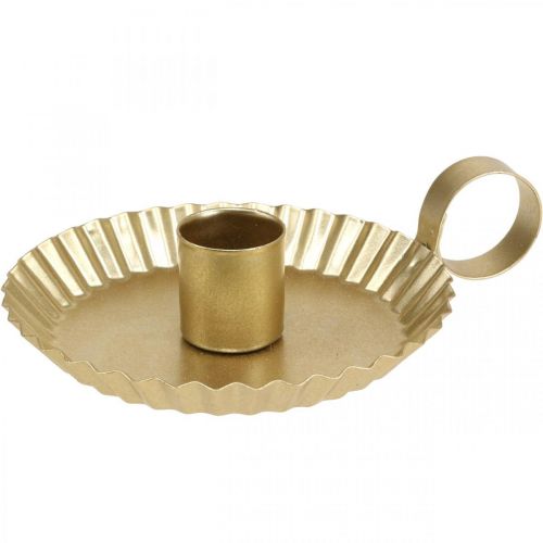 Product Candlestick metal stick candle holder gold Ø9.5cm 4pcs