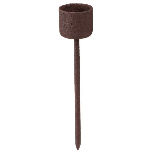 Floristik24 Stick candle holder rust brown Ø22mm H10.5cm 12 pcs