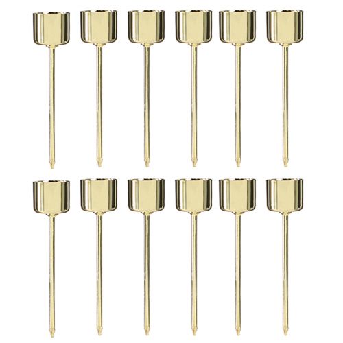Product Stick candle holder gold Ø22mm H10.5cm 12 pcs