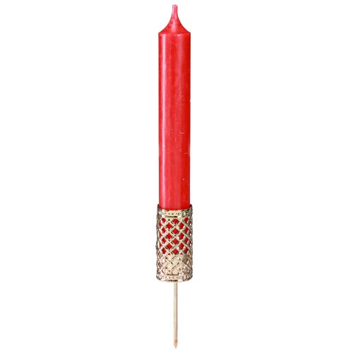 Product Stick candle holder gold Ø24mm H10cm 4 pcs