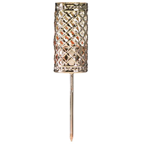 Product Stick candle holder gold Ø24mm H10cm 4 pcs