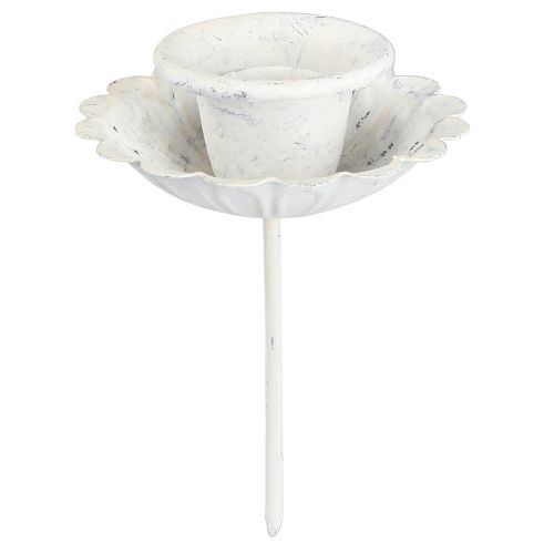 Stick candle holder chalice white Ø8.5cm H4cm 4pcs
