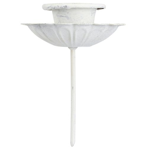 Floristik24 Stick candle holder chalice white Ø8.5cm H4cm 4pcs