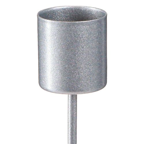 Product Stick candle holder candle holder silver grey Ø2.5cm H11cm 16 pcs