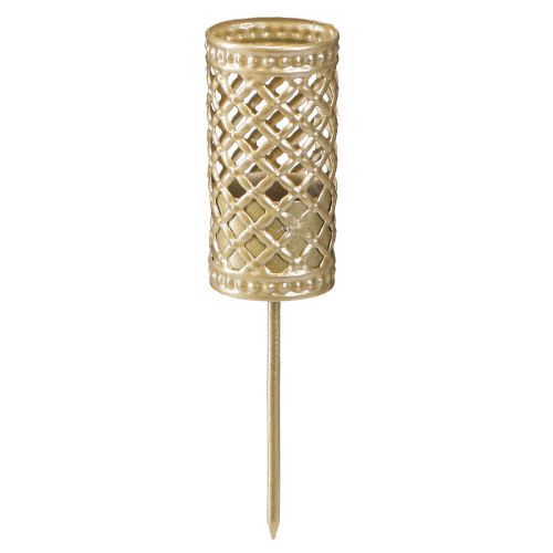 Floristik24 Stick candle holder matt gold Ø24mm H10cm 4 pcs