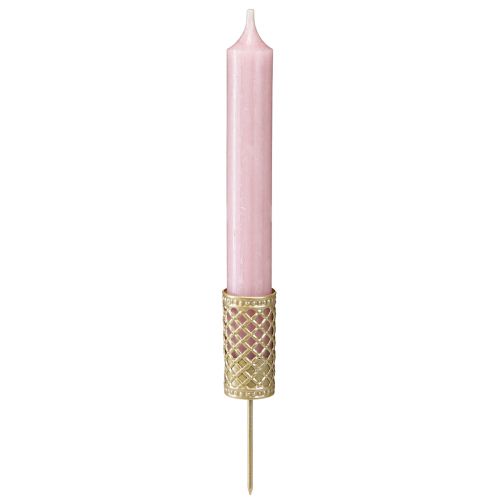Product Stick candle holder matt gold Ø24mm H10cm 4 pcs