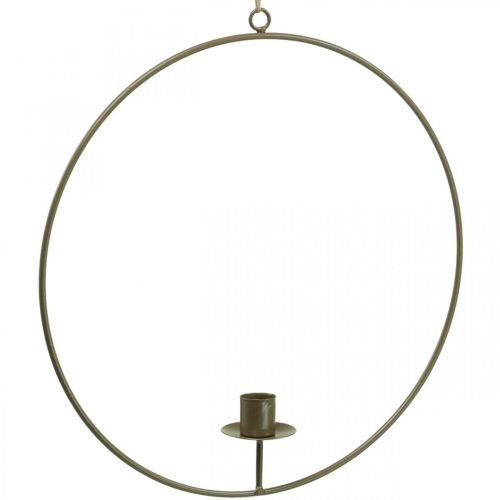 Product Decorative ring for hanging Candle Holder Loop Brown Ø30cm