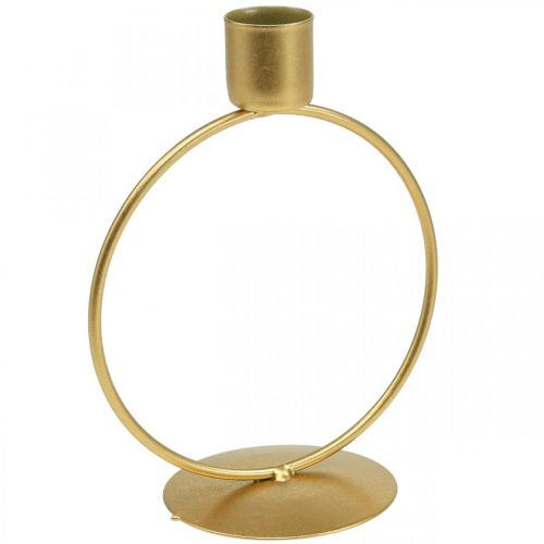 Floristik24 Candlestick gold candlestick metal ring Ø10.5cm