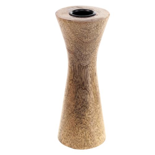 Floristik24 Stick candle holder wooden candlestick natural Ø6cm H20cm