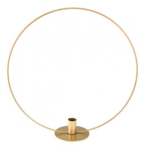 Product Decorative metal ring candle holder champagne Ø35cm