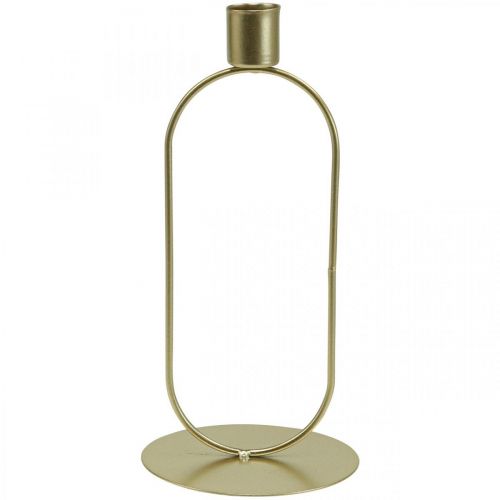 Floristik24 Candlestick Oval Candlestick Gold Ø10cm H21cm