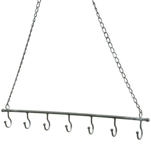 Floristik24 Hook rail for hanging gray 50cm H55cm